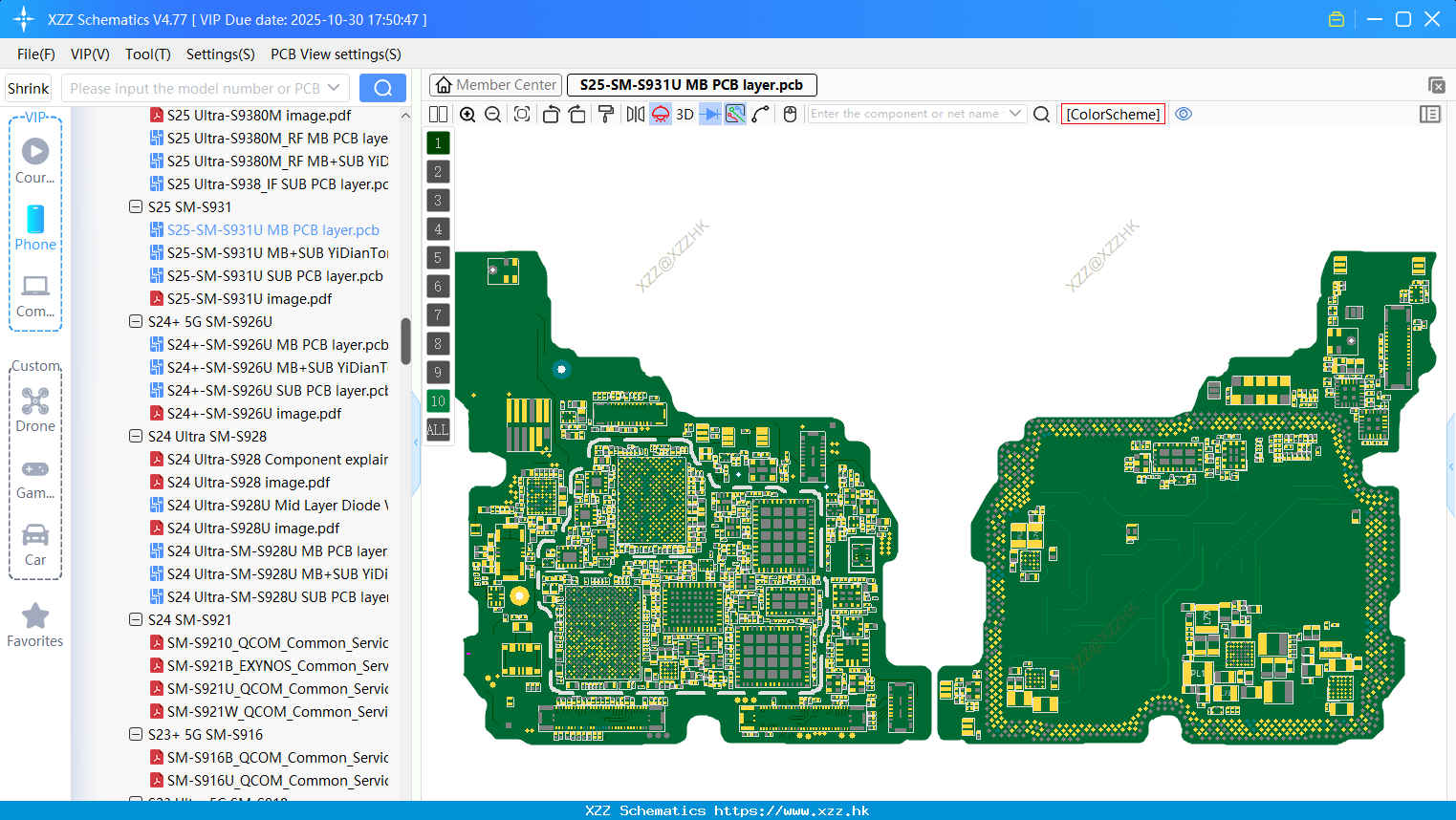 Samsung S25-SM-S931U MB PCB Layer